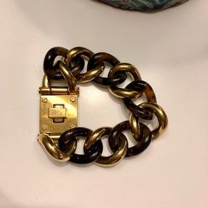 Michael Kors Gold and Tortoise Link Bracelet